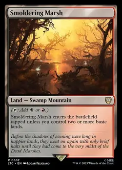 MTG - 4 x Smoldering Marsh - Playset 4x x4 - Lord of the Rings Commander - LOTR - Image 2