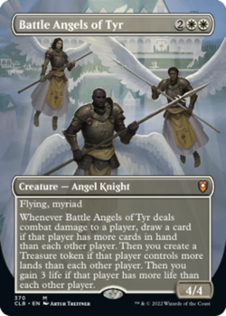 MTG Battle Angels of Tyr - Borderless, NM-Mint, English Commander Legends: Battl - Image 1