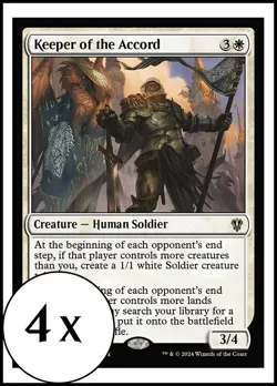 MTG - 4 x Keeper of the Accord - Playset of 4 - Karlov Manor Commander - Image 1