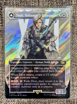 Dion, Bahamut's Dominant (Borderless) (Surge Foil) Final Fantasy Foil NM/MINT - Image 1