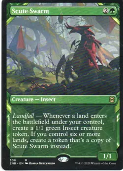 MTG: Zendikar Rising: Showcase Scute Swarm: Lightly Played Condition - Image 1