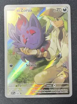 2025 Pokemon Journey Together N’s Zorua 189 Black Star Promo Illustration Rare - Image 1
