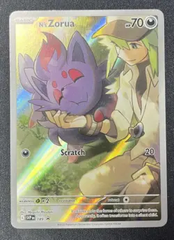 2025 Pokemon Journey Together N’s Zorua 189 Black Star Promo Illustration Rare - Image 3