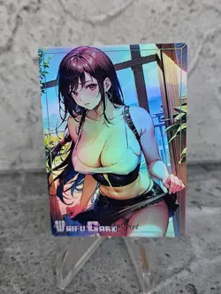 Tifa Lockhart Trading Card Waifu Goddess Story Anime Girl holo Karte Manga Full - Image 1