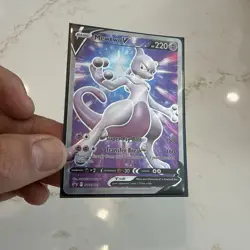 Mewtwo V SWSH229 Black Star Promo Full Art Holo Pokemon GO TCG 2022 NM - Image 1