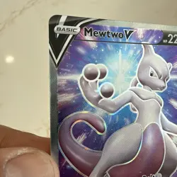 Mewtwo V SWSH229 Black Star Promo Full Art Holo Pokemon GO TCG 2022 NM - Image 4