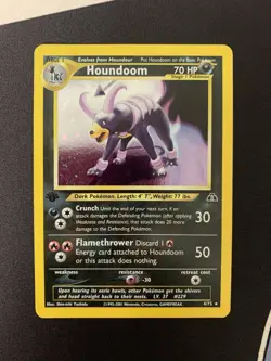 2001 Pokemon "Houndoom" Holo 1st Edition Neo Discovery /LP !! - Image 1