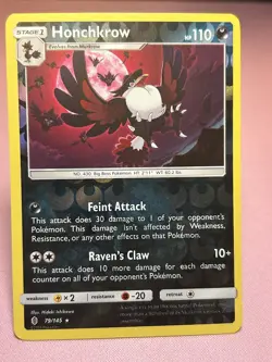 Honchkrow 79/145 Sun & Moon: Guardians Rising Reverse Holo Pokemon TCG - Image 1