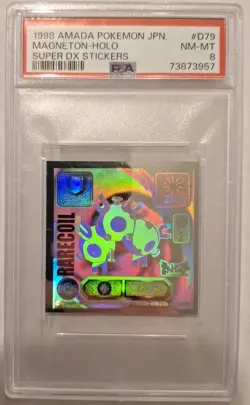 Magneton Pokemon Amada 1998 Super Dx D79 Holo (Ghost Rare) PSA 8! POP 17! - Image 1