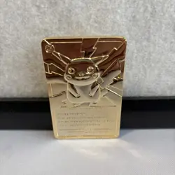 Pokemon Pikachu Vintage 23k Gold Plated Trading Card 1999 Burger King - Image 2