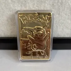 Pokemon Pikachu Vintage 23k Gold Plated Trading Card 1999 Burger King - Image 3