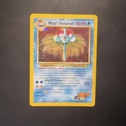 Pokemon TCG Misty's Tentacruel Gym Heroes Holo Card 10/132 Vintage WotC - Image 1