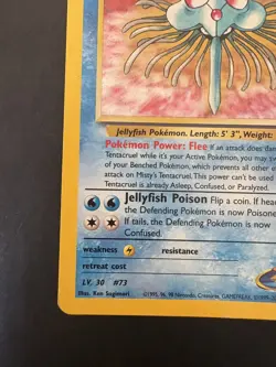 Pokemon TCG Misty's Tentacruel Gym Heroes Holo Card 10/132 Vintage WotC - Image 5
