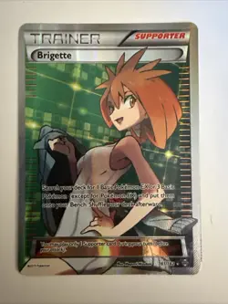 Brigette 161/162 XY Breakthrough Full Art Holo Trainer Supporter Pokemon Card MP - Image 1