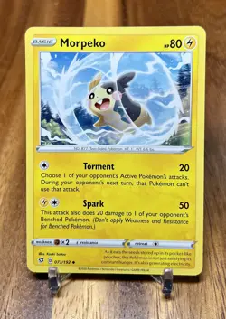 Morpeko 073/192 Non Holo Uncommon Rebel Clash Pokemon Card NM - Image 1