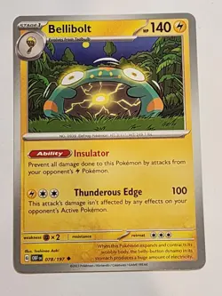 Pokemon TCG - Bellibolt - Non Holo - Obsidian Flames - 078/197 - NM - Image 1