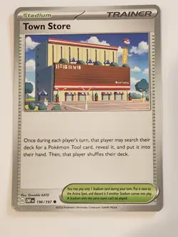 Pokemon TCG - Town Store - Non Holo - Obsidian Flames - 196/197 - NM - Image 1