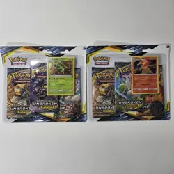 (LOT OF 2) Pokemon Unbroken Bonds 3 Pack Blisters Set Of 2 With 2 PROMOS - Image 1
