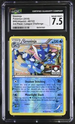 Greninja 3rd Place League Challenge CGC 7.5 Pokemon (2016) BREAKpoint #40/122 - Image 1