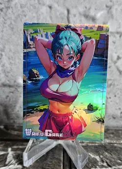 Bulma Trading Card Waifu Goddess Story Anime Girl holo Karte Manga Full - Image 1