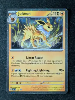 2025 Pokemon JOLTEON #169 Black Star Promo Prismatic Evolutions Cosmos Holo (B) - Image 1