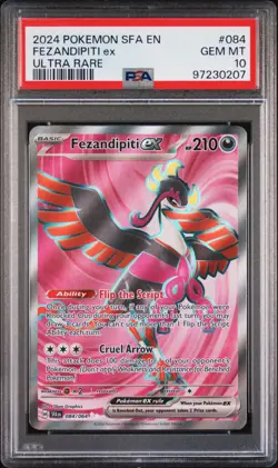 Pokemon TCG Shrouded Fable 084/064 FEZANDIPITI EX Secret Rare FULL ART PSA 10 - Image 1