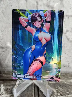 Chun Li Trading Card Waifu Goddess Story Anime Girl holo Karte Manga Full - Image 1