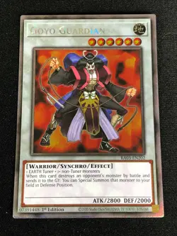 YUGIOH GOYO GUARDIAN RA03-EN202 1ST PLATINUM SECRET - Image 1