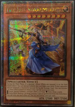 YuGiOh The Iris Swordsoul Quarter Century Secret Rare 1st Edition RA01-EN023 - Image 1