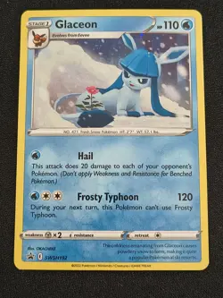 Glaceon SWSH 192 Black Star Promo Sword & Shield Holo Rare Pokemon Card - Image 1