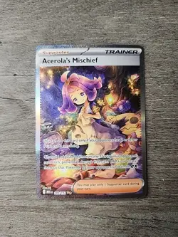 Acerola's Mischief 183/132 Special Illustration Rare Pokemon Card TCG NM - Image 1