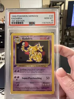 Pokemon TCG Kadabra Card Base Set,Uncommon German Edition, 1st Edition - Image 1