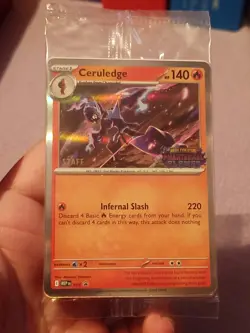 Phantasmal Flames STAFF Sealed Promo Pack - 4 Cards Pokemon TCG - Image 3