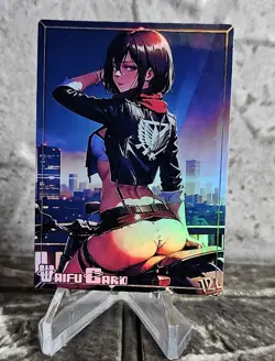 mikasa ackerman Trading Card Waifu Goddess Story Anime Girl holo Karte Manga - Image 1