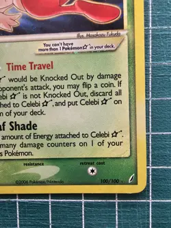 Pokemon Card Holo Celebi Gold Star 100/100 HP ex Crystal Guardians - Image 4