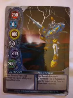 Bakugan Silver Fire 8/48g Mechtanium Surge Silver Gate Card 2011 ST/SML - Image 1