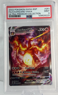 CHARIZARD VMAX 261 Pokemon Card 2022 SWSH Promo UPC PSA 9 - Image 1
