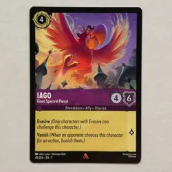 Iago 49/204 Disney Lorcana Archazia's Island Regular Rare Card NM - Image 1
