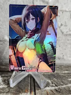 mikasa ackerman Trading Card Waifu Goddess Story Anime Girl holo Karte Manga - Image 1