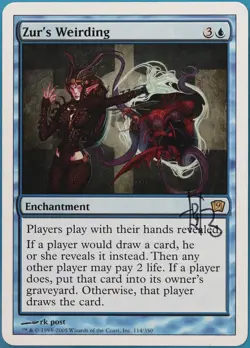 Zur's Weirding 9th Edition NM Blue Rare SIGNED MAGIC CARD (ID# 419044) ABUGames - Image 1