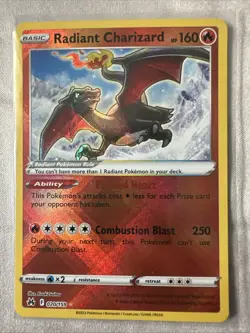 Radiant Charizard 020/159 Crown Zenith Shiny Ultra Rare Pokemon Card Mint NM - Image 1