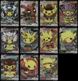 Pikachu Cosplay Set Custom Fan Art Set 11 Holo Card Pokemon - Image 1