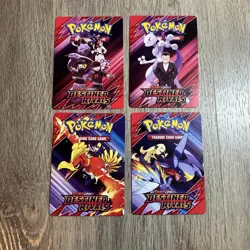 Destined Rivals Build And Battle Prerelease Trainer Tip Card Complete Set #L4 - Image 1