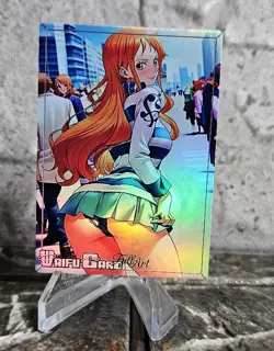nami Trading Card Waifu Goddess Story Anime Girl holo Karte Manga Full Art - Image 1