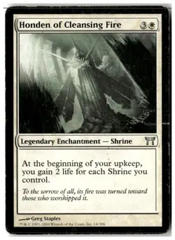 MTG Honden of Cleansing Fire - Champions of Kamigawa Heavily Played English - Image 1