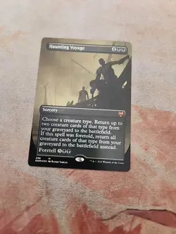 Haunting Voyage Borderless Foil Kaldheim MTG NM - Image 1