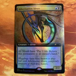 MTG Foil Extended Art Hibernation Sliver Secret Lair Drop Series Near-Mint Rare! - Image 1