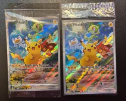 Pokemon TCG - Pikachu 027 - Scarlet & Violet Paldea Evolved ETB Promo - Sealed - Image 1