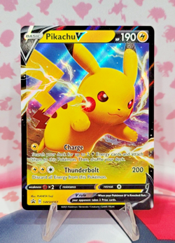 Pikachu V SWSH061 Sword & Shield Black Star Promo Pokemon TCG NM - Image 1