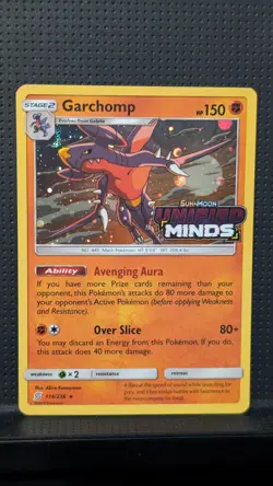 GARCHOMP COSMO HOLO PROMO 114/236 SUN & MOON UNIFIED MINDS POKEMON ENGLISH NM - Image 1